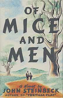The first edition cover of Of Mice and Men.